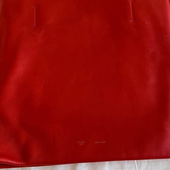 Phoebe Philo for Celine Lambskin Red Tote - Picture 4 of 12
